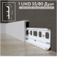 Плинтус напольный дюрополимер 1 UHD 55/80 Дуэт на планке длина 2.4 м 