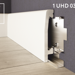 Плинтус напольный дюрополимер 1 UHD 03/70 C белый 2400*70*14 Solid